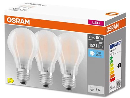 Osram LED Classic A100, lámparas LED de filamento esmerilado de vidrio para E27, forma de bombilla, blanco frío (4000K), 1521 lúmenes, sustituye a las bombillas convencionales de 100W, caja de 1 Embalaje Deteriorado For Cheap