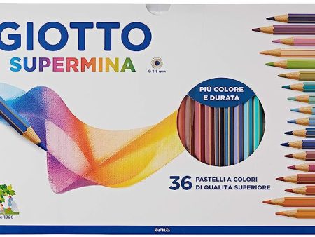 Lápices de colores Giotto Supermina - Set de 36 unidades de calidad superior For Sale