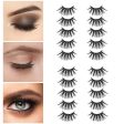 Sibba Pestañas Postizas de Múltiples Capas 10 Pares de Pestañas Postizas 25 mm Visón Sintético Wispy Largo Grueso Tira Esponjosa Maquillaje Ojos Paquete PestañAs para Cosplay Herramientas de Belleza Embalaje Deteriorado on Sale